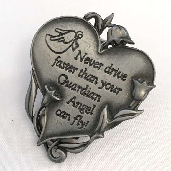 CAMCO heart clip never drive faster than your guardian Angel can fly - Picture 1 of 6